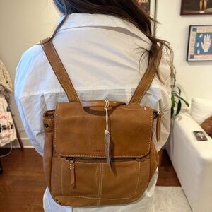 Tan American Leather Backpack - Tags Attached